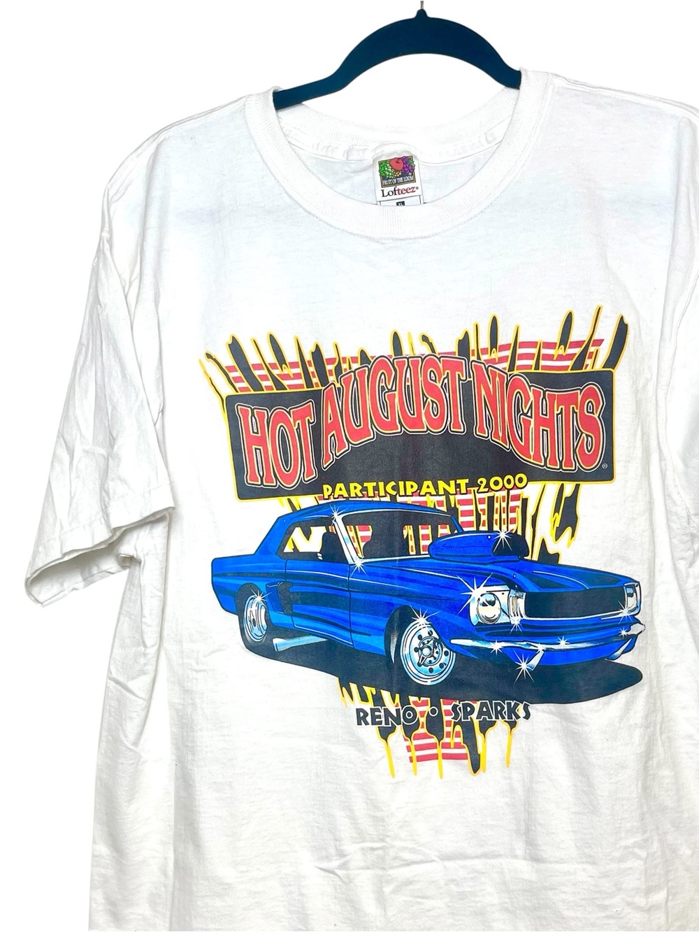 Vintage Hot August Nights Participant 2000 Y2K Hotrod Flames T Shirt Top XL